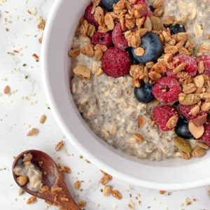 Enjoy overnight oats in a bowl instead of a jar