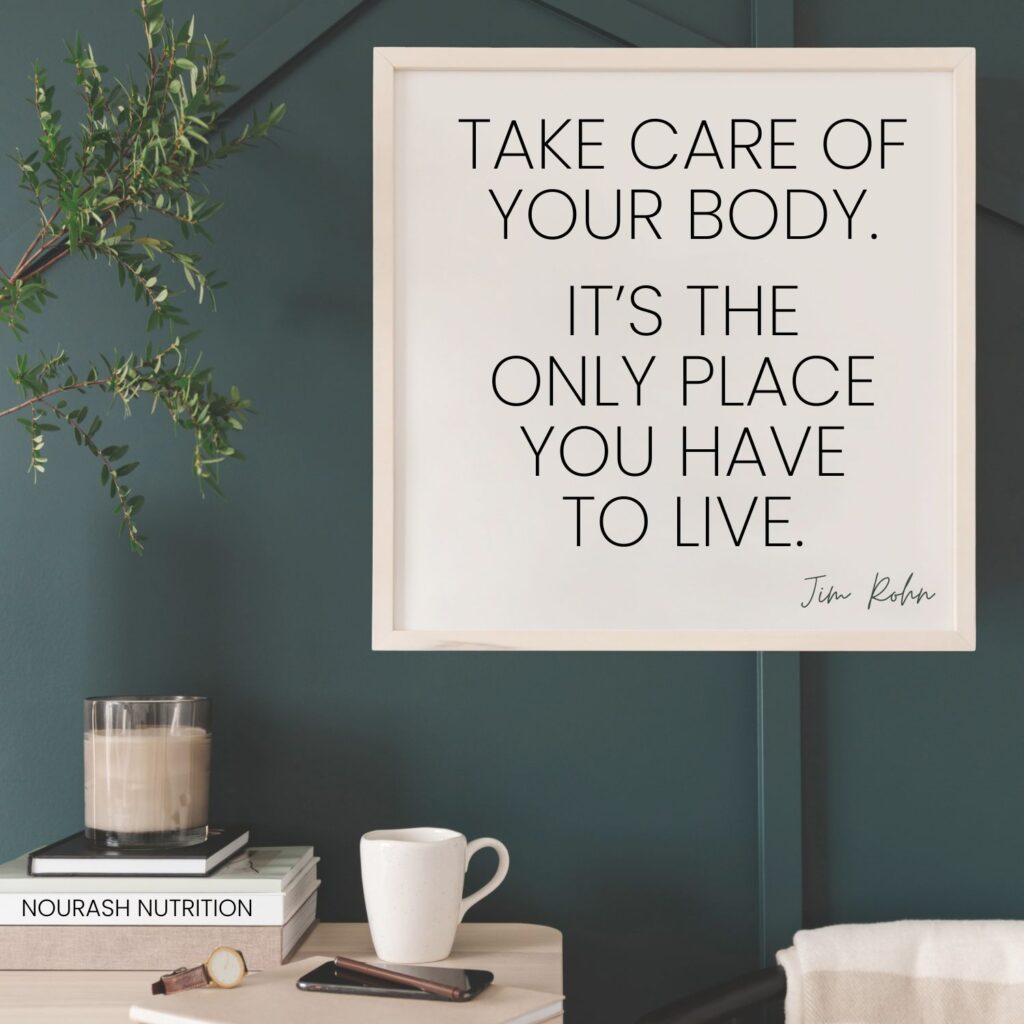 quote "take care of your body. it's the only place you have to live."