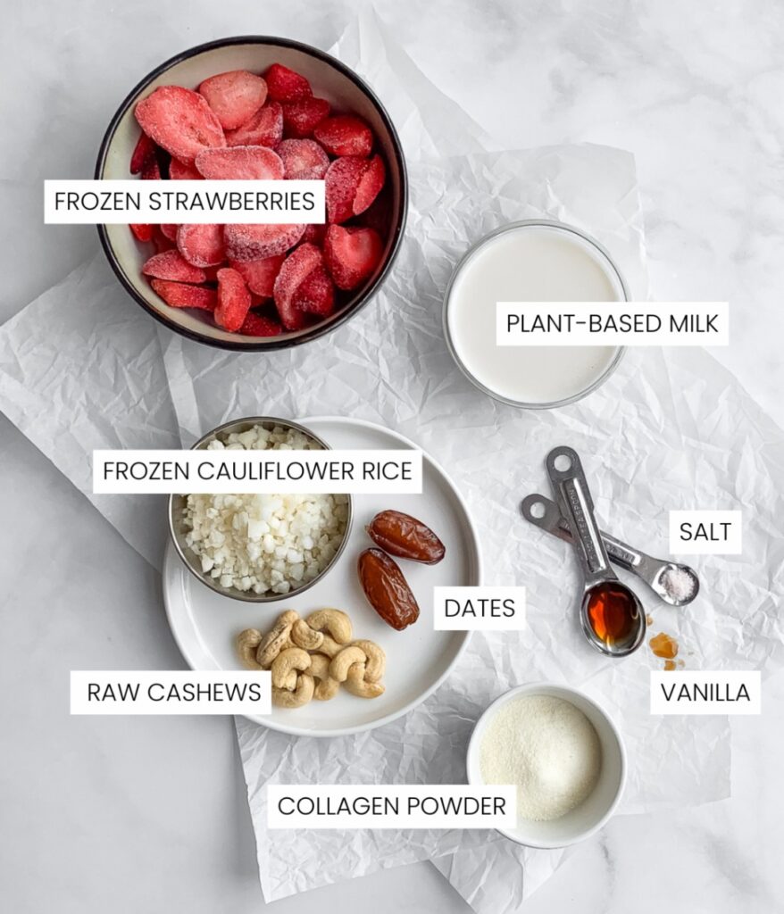 strawberry cauliflower smoothie ingredients